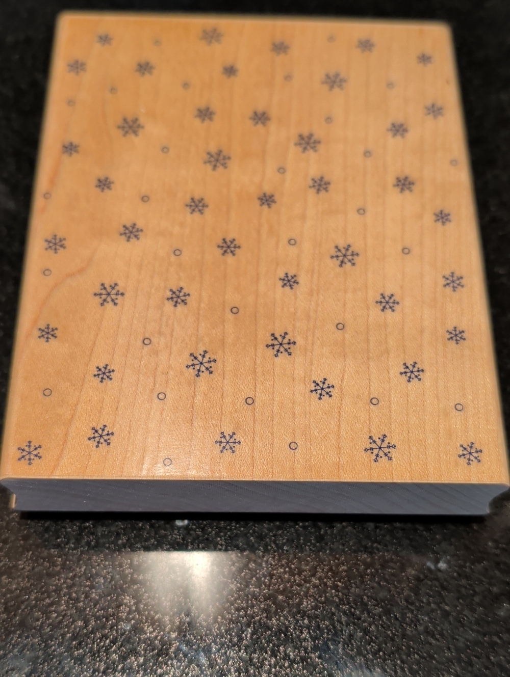 Wood Snowflake Background Stamp